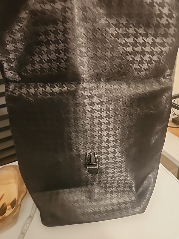 back pack Tanger Backpack Black On Black Travel Bag Houndstooth gallery