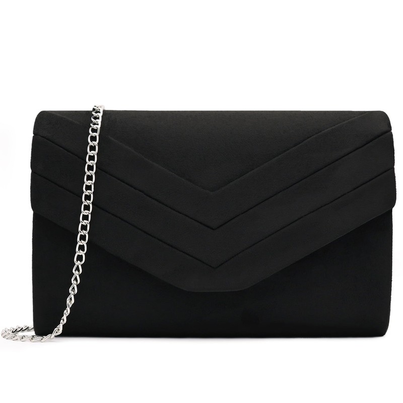 Milisente Clutch Purse for Women, Suede Envelope Evening Purses Crossbody Sho…