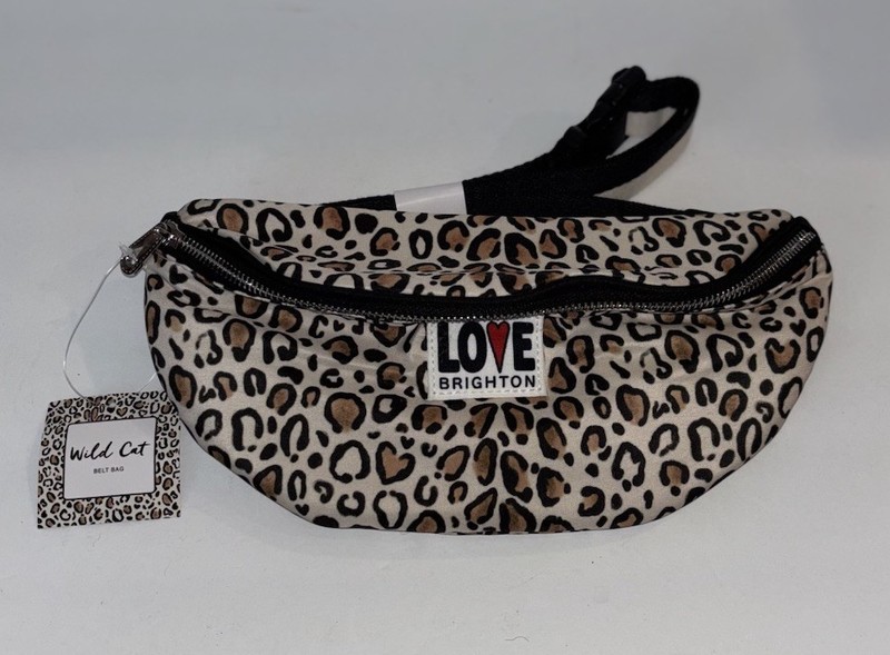 Brighton Wild Cat Leopard Print Crossbody Belt Fanny Pack Bag NWT New MSRP $78