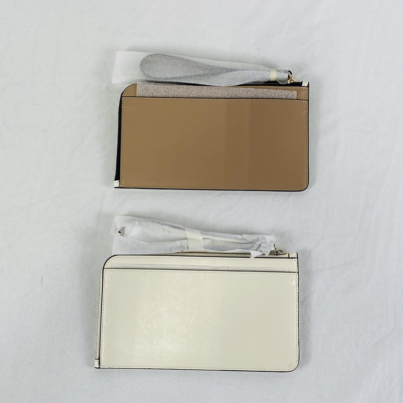 Kate Spade Lucy Leather Wristlet In Toasted, Meringue, Lilac & Black Lot of 4 gallery