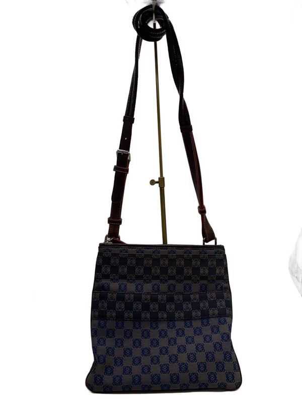 LOEWE anagram pattern shoulder bag cashmere NVY all over pattern