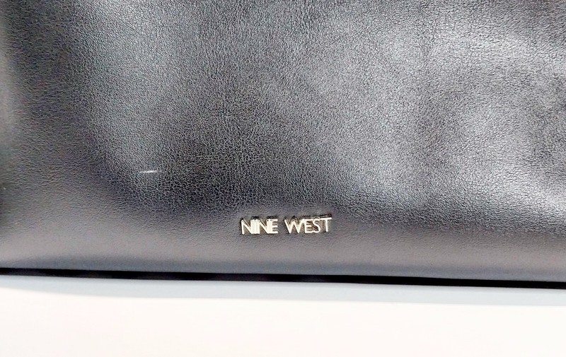 Nine West Black Tote Bag Purse Shoulder Strap Handles Carry All Magnetic Button gallery