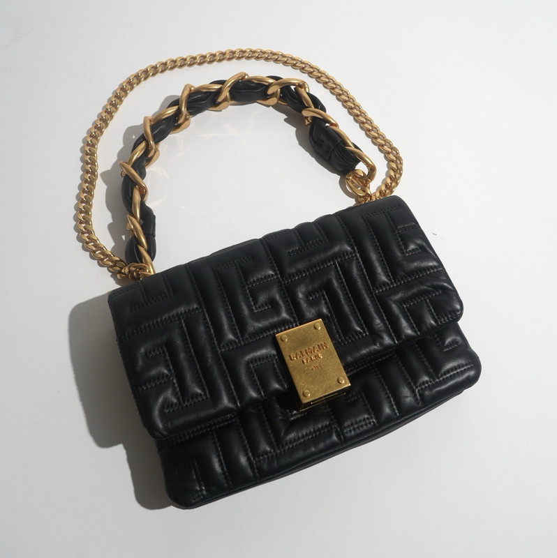 Quilted Balmain 1945 Soft Small Shoulder Bag