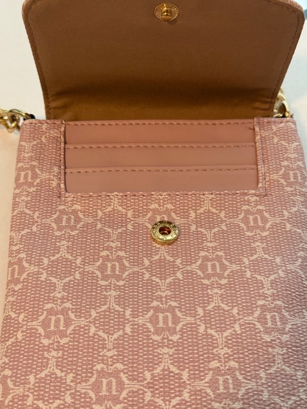 Nanette Lepore Pink Crossbody Phone Bag with Adjustable Strap Gold Tone Hardware gallery