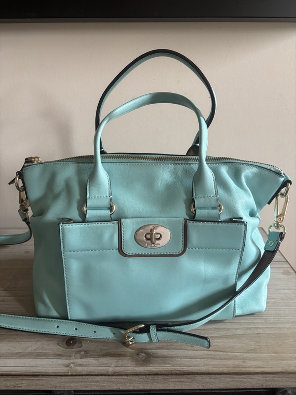 Kate Spade Women’s Leather Teal Green Crossbody Purse Adjustable Strap