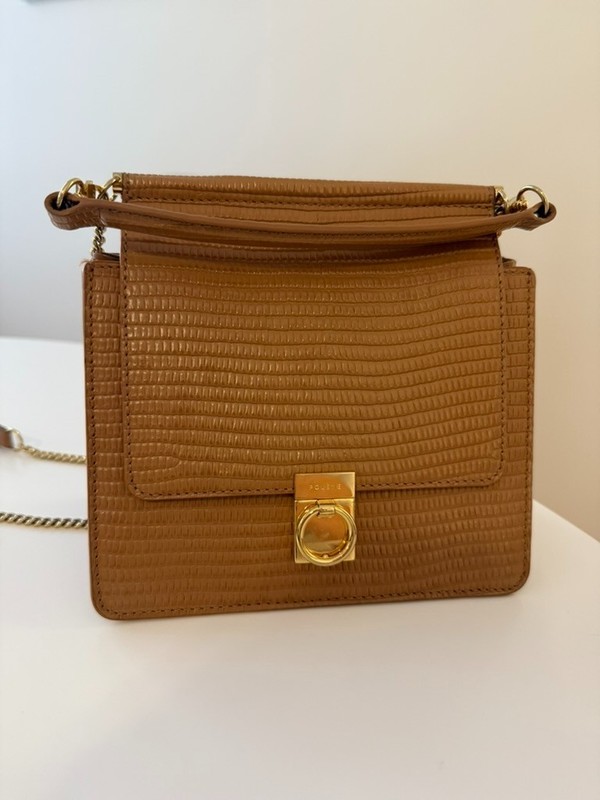 Polene Numero Sept Mini, Tan Lizard