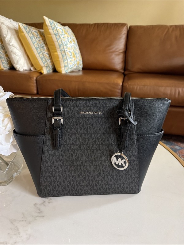 Michael Kors Charlotte Women`s Tote Bag – Black (35T0SCFT3B)