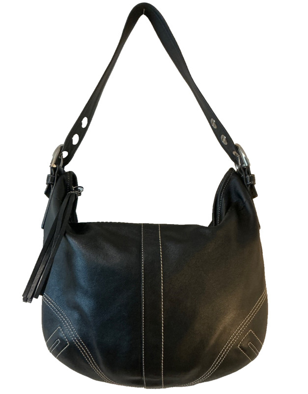 Vintage Coach Soho Hobo Black Leather Purse Handbag Shoulder Bag Classic