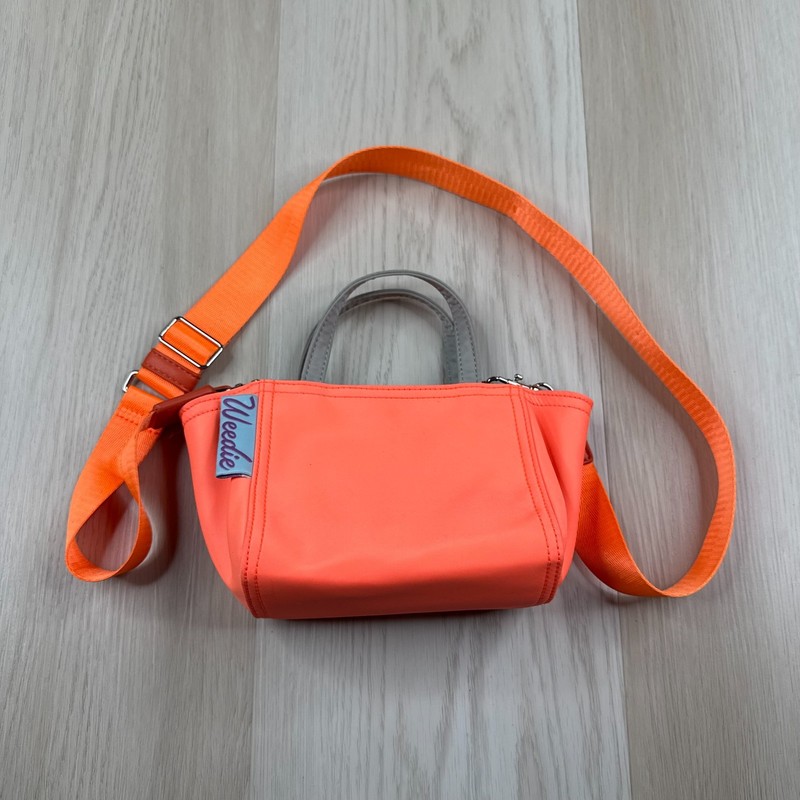 Weedie Parker By Edie Parker Womens Orange Bodega Canvas Mini Crossbody Bag