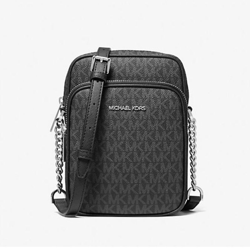 Michael Kors Jet Set Travel Medium Logo Crossbody Bag (black) 35F1STVC2B-001