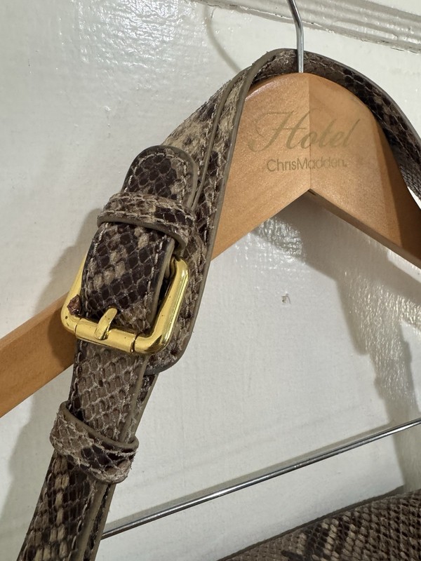Cynthia Rowley leather python snake print Snakeskin Bag Purse Animal Print gallery