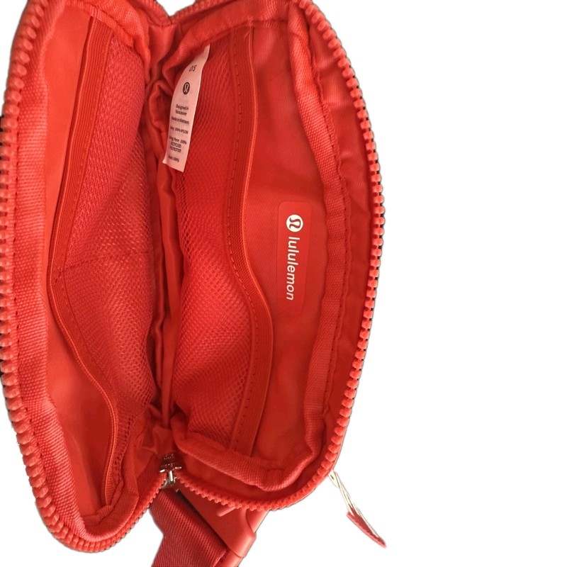 Lululemon Employee Educator Everywhere Red Belt Bag Bold White Logo Crossbody gallery