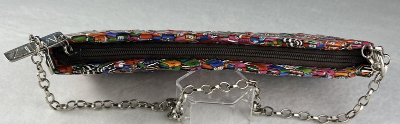 Mitz M&M Candy Wrapper Zip Purse w/Chain Strap Handmade One-of-a-Kind Mexico gallery