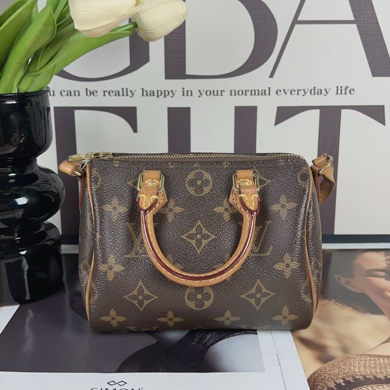 Louis Vuitton Nano Speedy 2017 Monogram Canvas Crossbody Bag 16×10×7.5cm