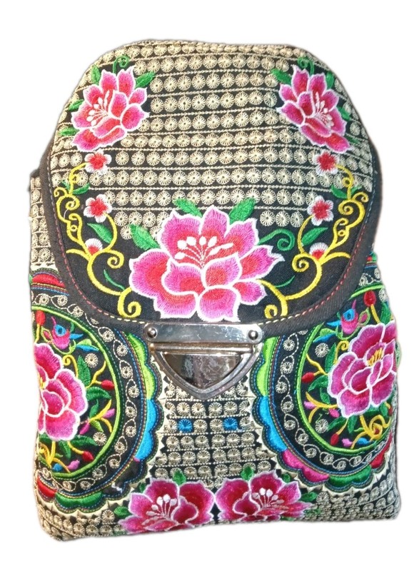 Embroidered Floral Mexican Backpack mochila Mexicana bordada nueva Purse Bag