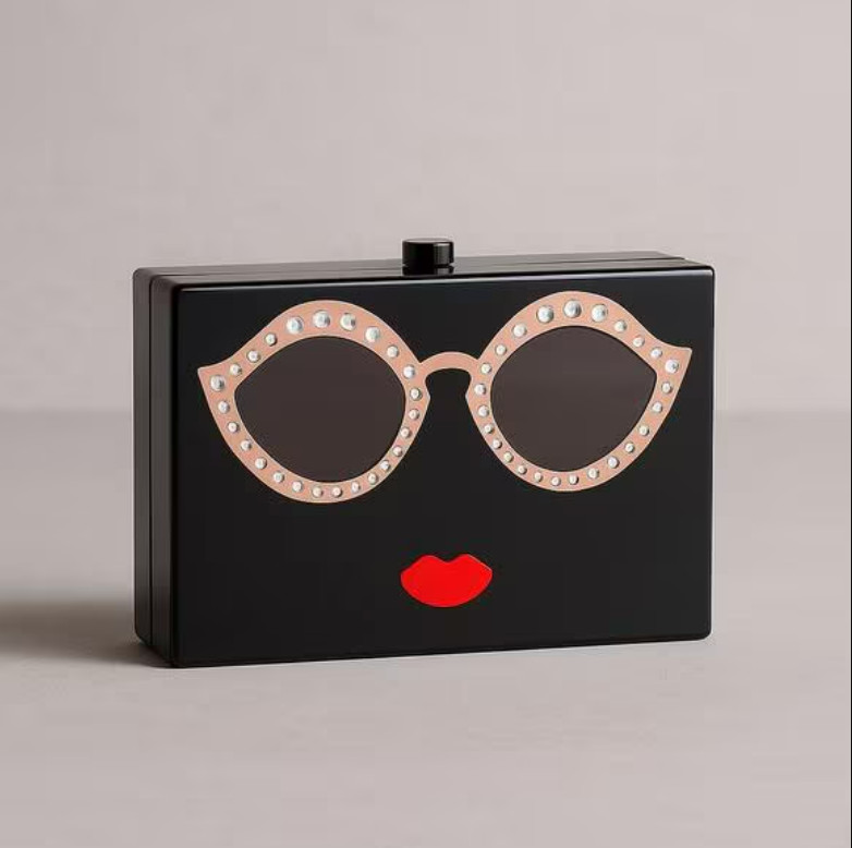 Retro Acrylic Face Clutch