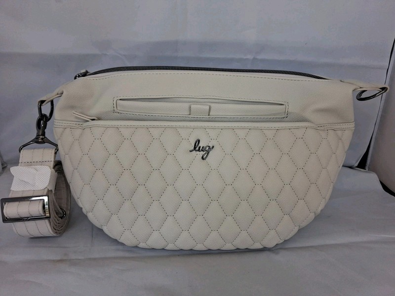 LUG Bolero Matte Luxe VL Crossbody Bag, PEBBLE, EUC