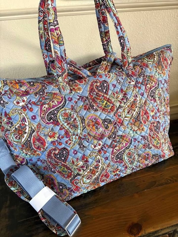 Vera Bradley Cotton Overnight Tote Travel Provence Paisley-NWT