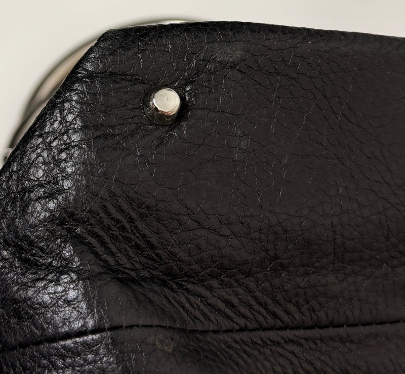 Furla Leather Drawstring Shoulder Bag Y2K Black Tassel Logo gallery