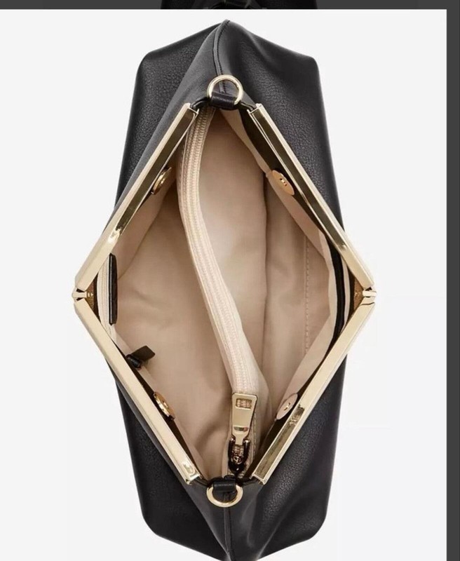 Women's INC Black Gold-Tone Crossbody Bag One Size gallery