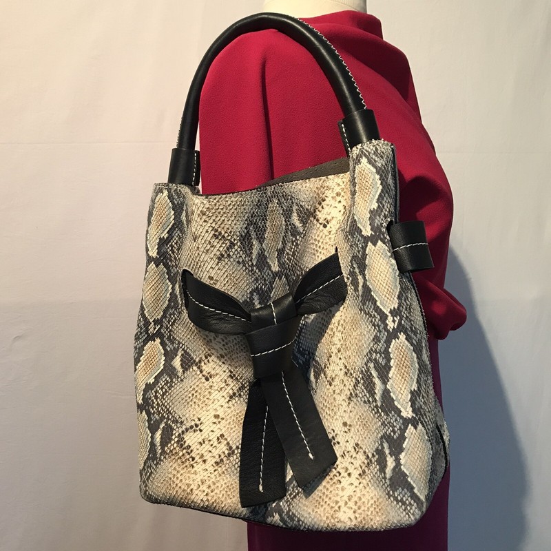 Gb Bravo Snake Design Purse Handbag With Pouch Shoulder Bag