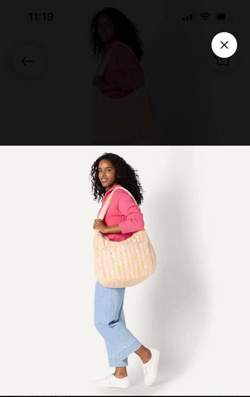 Amazon Essentials Women’s Quilted Paisley Shoulder Bag Pink Yellow