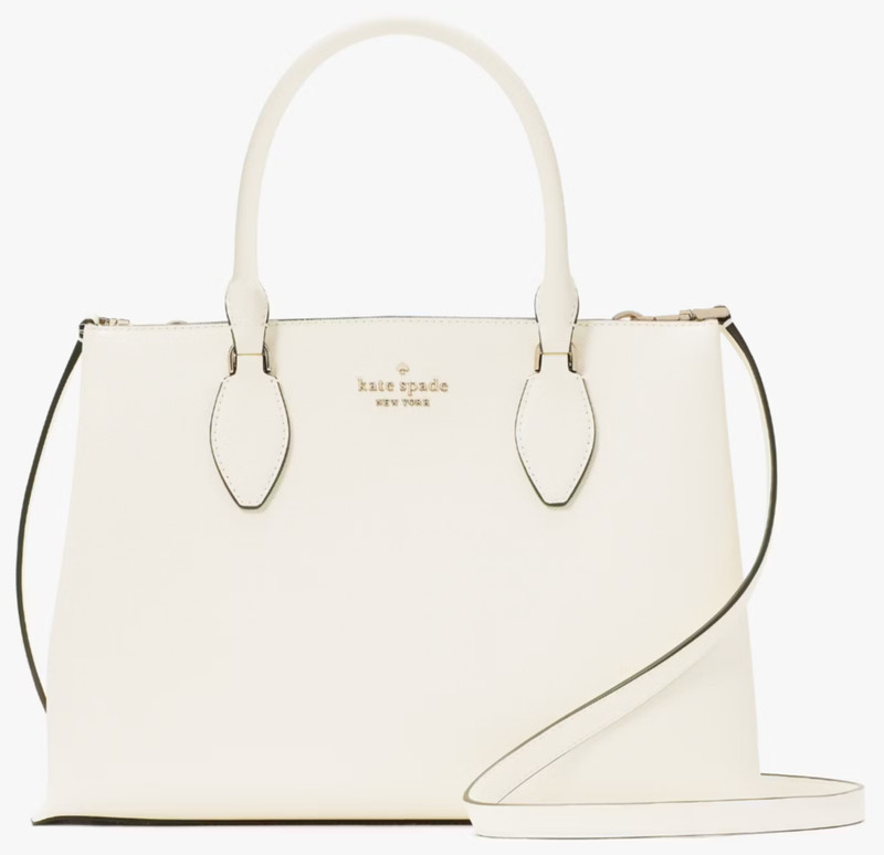 Kate Spade Rae Meringue Saffiano Satchel Bag KK310 NWT Off White Purse $399