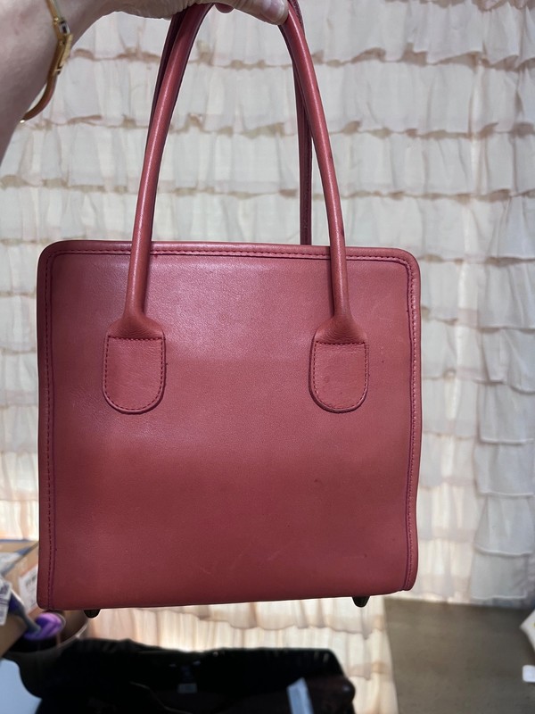 Vintage Coach CORAL 1997 RUNWAY SAMPLE 9685 Re-make Small Tote Bag RARE “9140”