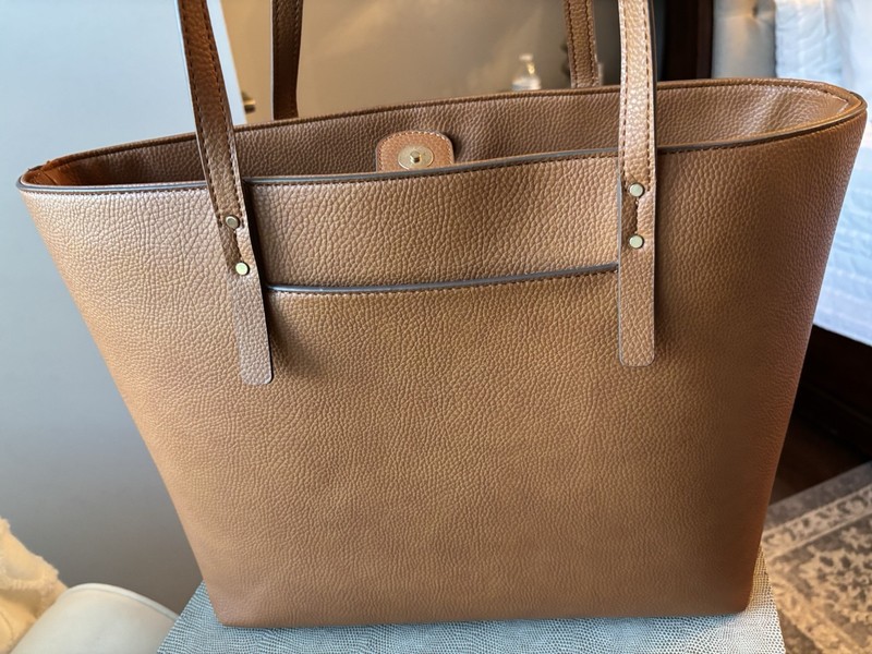 Anne Klein Large Tote Bag Cognac 3 Compartments gallery