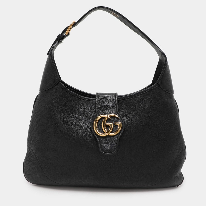 Gucci aphrodite Black Leather Hobos