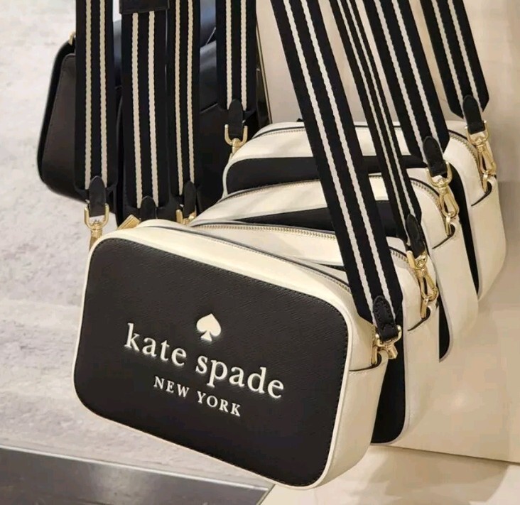 NWT Kate Spade KH756 Oh Snap Colorblock Black Mini Camera Crossbody Bag