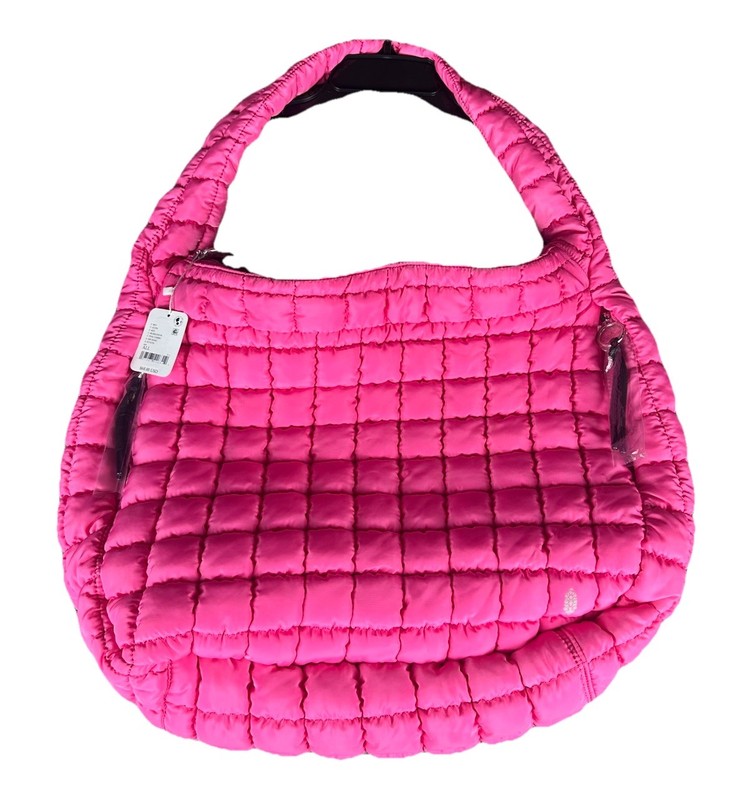 NEW Free People FP Movement Quilted Puffer Packable Tote Bag Bubblegum Pink