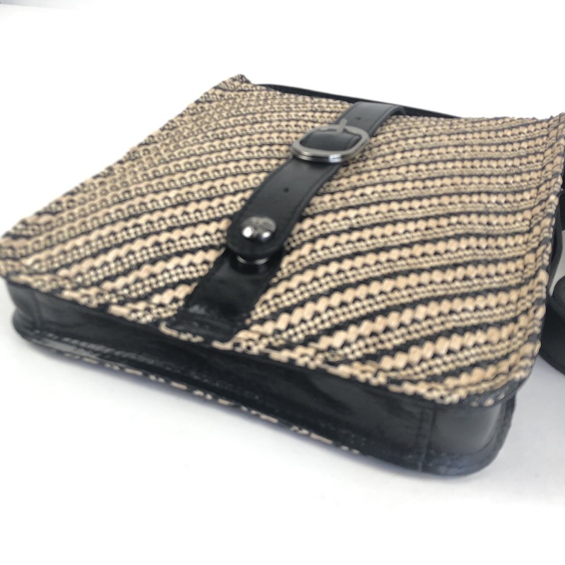 NWT Patricia Nash Raffia Straw Leather Crossbody Bag Boho Festival Travel gallery
