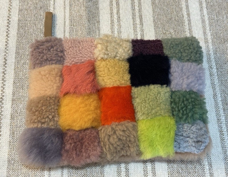SCRAPS SHEARLING POUCH BY PRIMECUT MADE IN USA PORTLAND OREGON 8×6