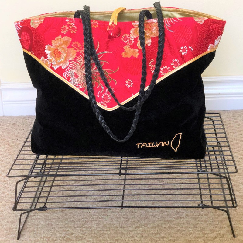 Beautiful Medium Tapestry Rope Twisted Top Handle and Embroidery Tote gallery