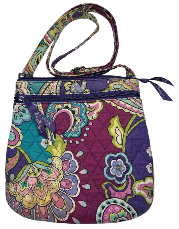 Vera Bradley Hipster Crossbody Bag Retired Heather Paisley Quilted Adjustable