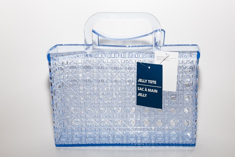 old navy mini tote bag clear/light blue NEW with tags