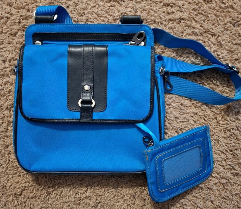 Mosey 12 Plastic Rehabilitared Purse Hobo Crossbody Bag Travel Blue Mini Wallet