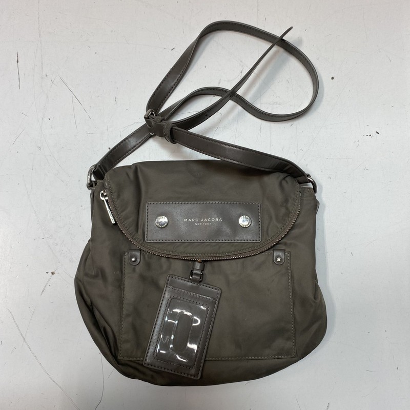 Marc Jacobs Olive Green Solid Nylon Magnetic Crossbody Purse