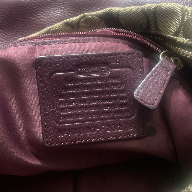 COACH HANDBAG LEATHER BOTTOM 13 L X 12 HIGH SINGLE STRAP SLIGHTLY USED gallery