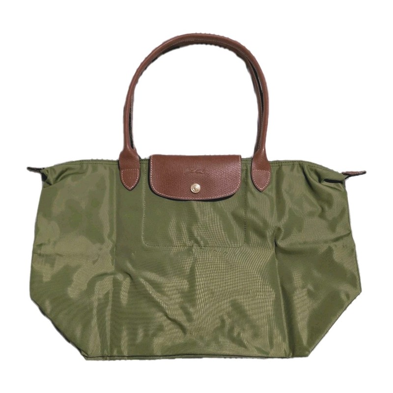 Authentic Longchamp Le Pliage Nylon Tote Moss Green Medium Unused