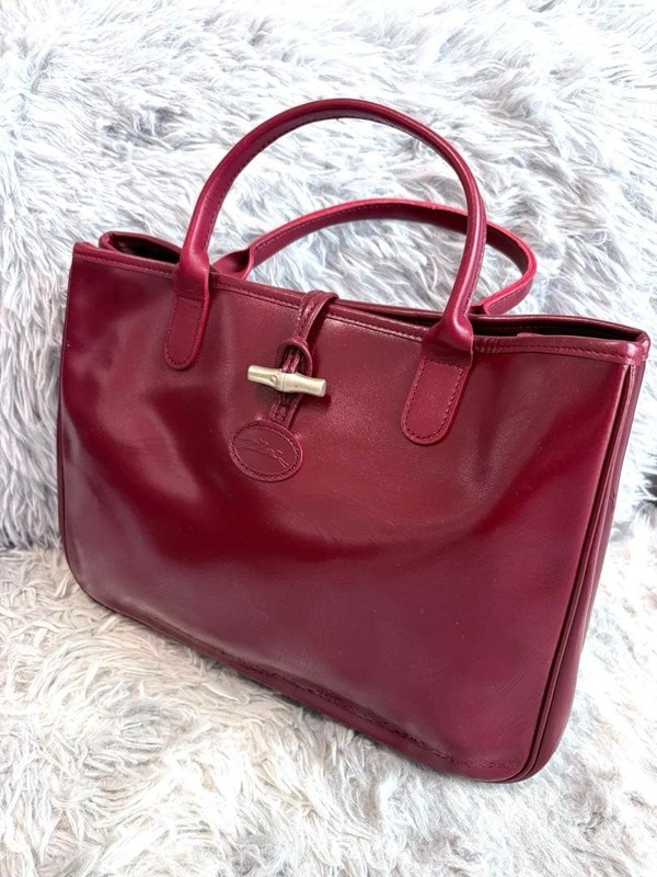 Longchamp Roseau Tote Bag Red 9a