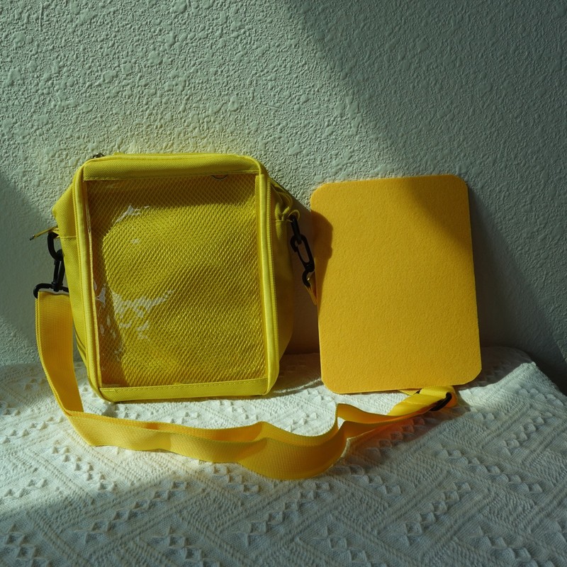 Yellow Ita Bag Crossbody Clear Window Bag with Insert, Small Kawaii Pin Display