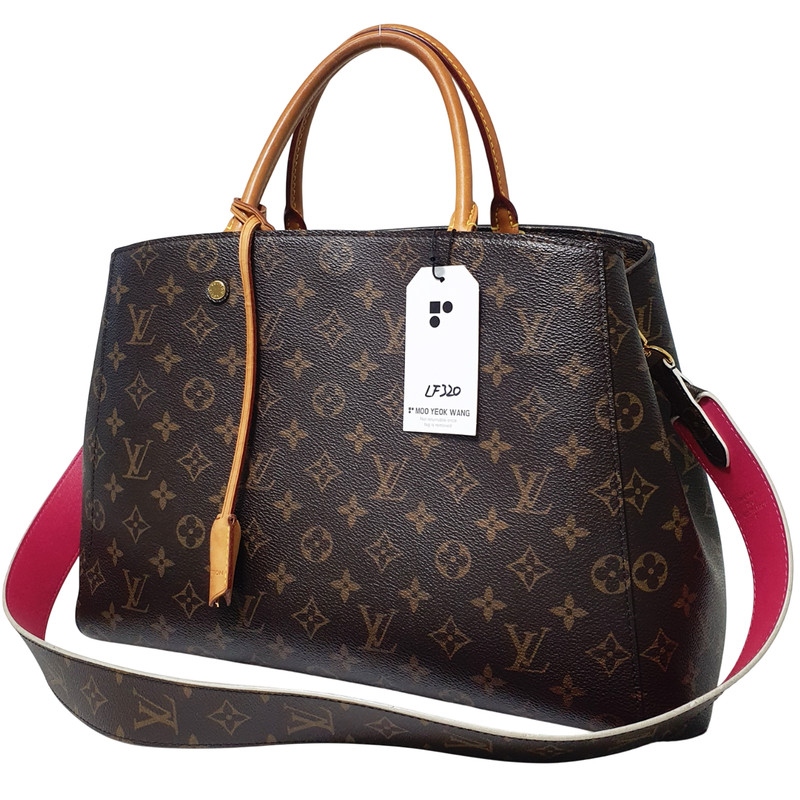 Authentic Louis Vuitton Montaigne GM Monogram M41067 Guaranteed Daily Bag LF320