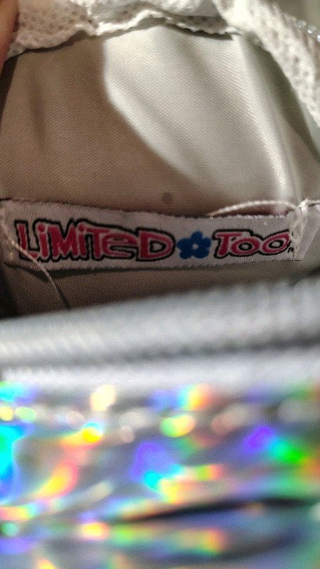 Limited Too Ice Cream Shap Purse Crossbody Bag Holographic On Back Adjustable... gallery