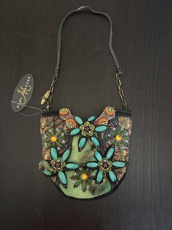 Vintage Mary Frances Beaded Floral Bucket Bag