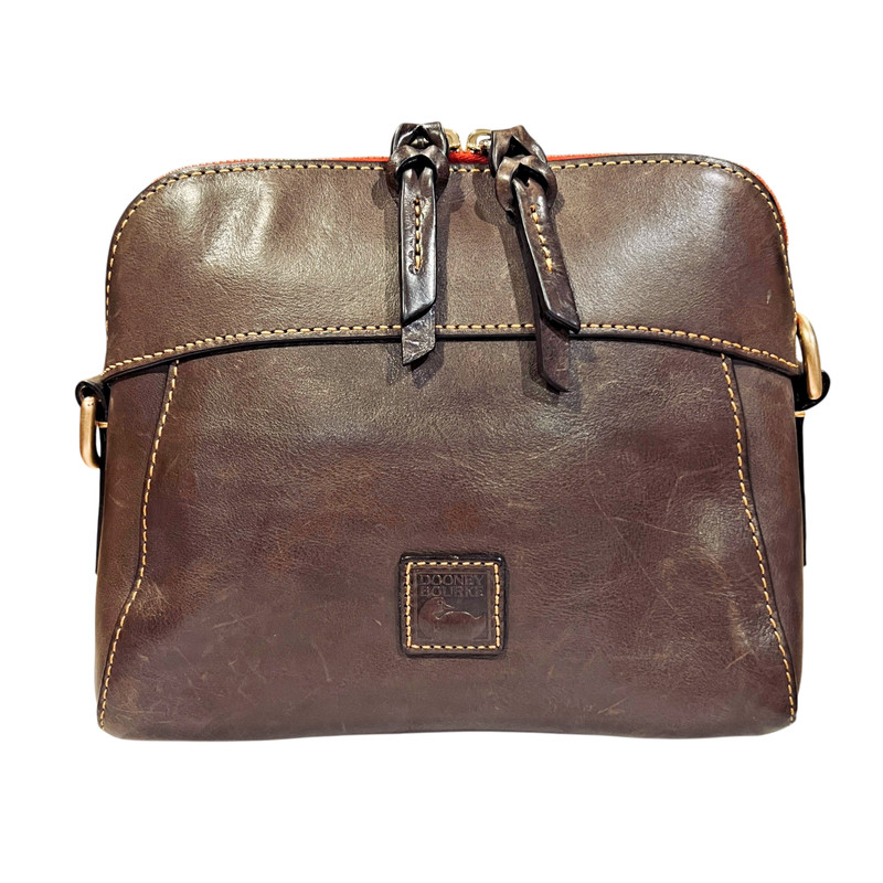 Dooney & Bourke Florentine Cameron Elephant Gray Leather Crossbody Shoulder Bag