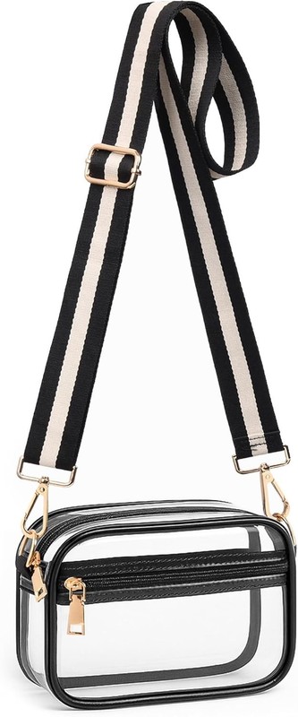 Clear Crossbody Bag Stadium Approved Small Transparent Purse for Concerts Sports