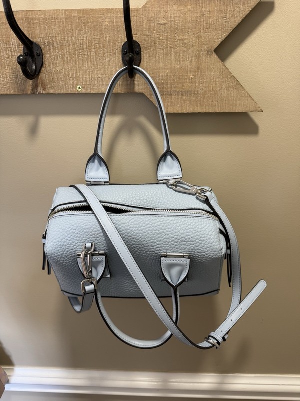 Calvin Klein Women's Jett Top Zip Satchel Dusty Blue Used Great Condition gallery