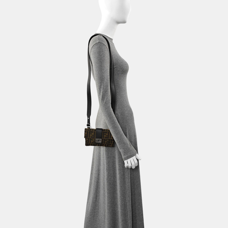 Fendi Baguette Silver Buckle Logo FF Pattern Jacquard Canvas - Unused #1IING0G gallery